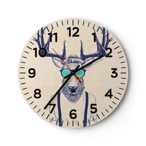 Ceas de perete - Ceas pe sticlă - Și la cine te așteptai? - 40x40 cm