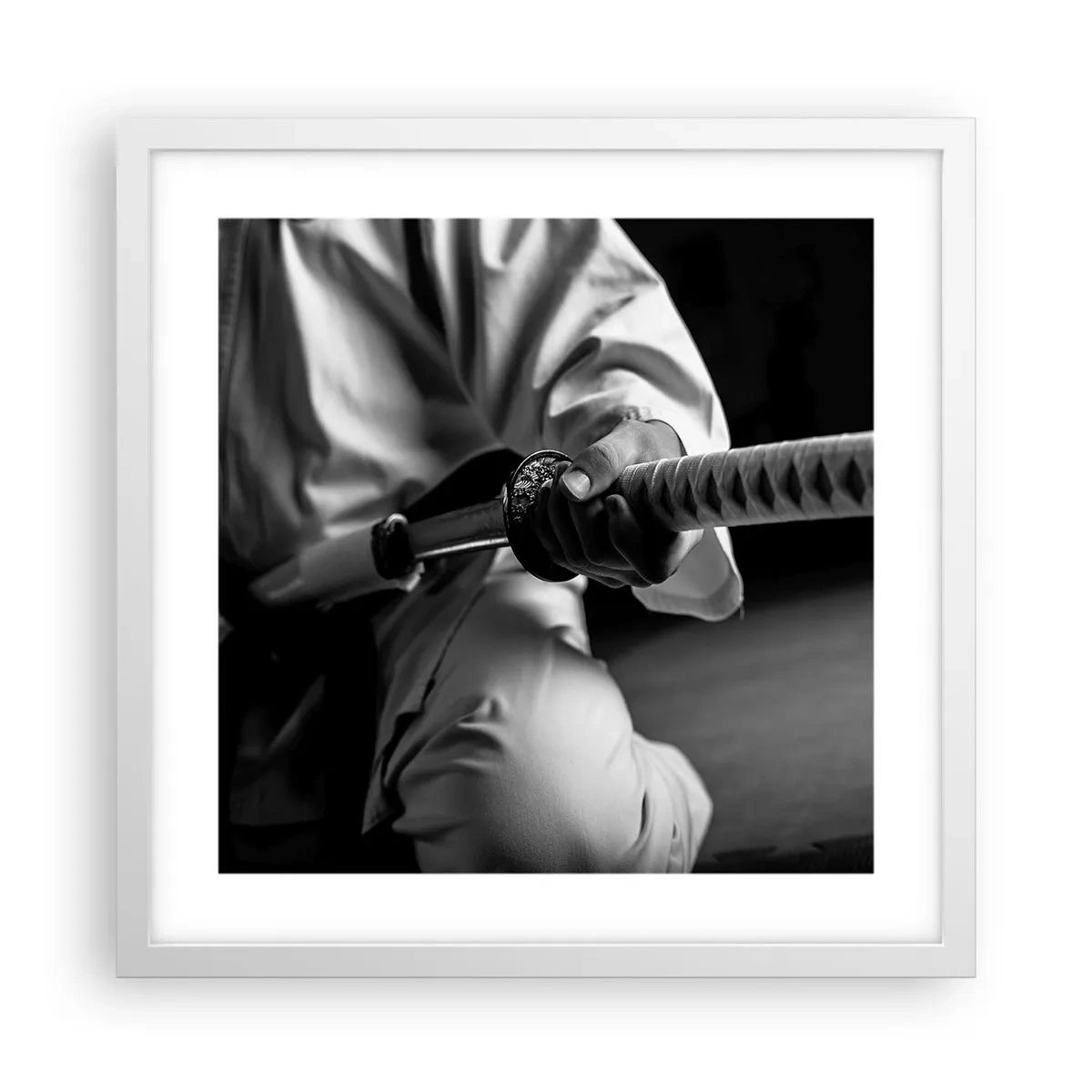 Poster în ramă albă - Sufletul unui războinic - 40x40 cm