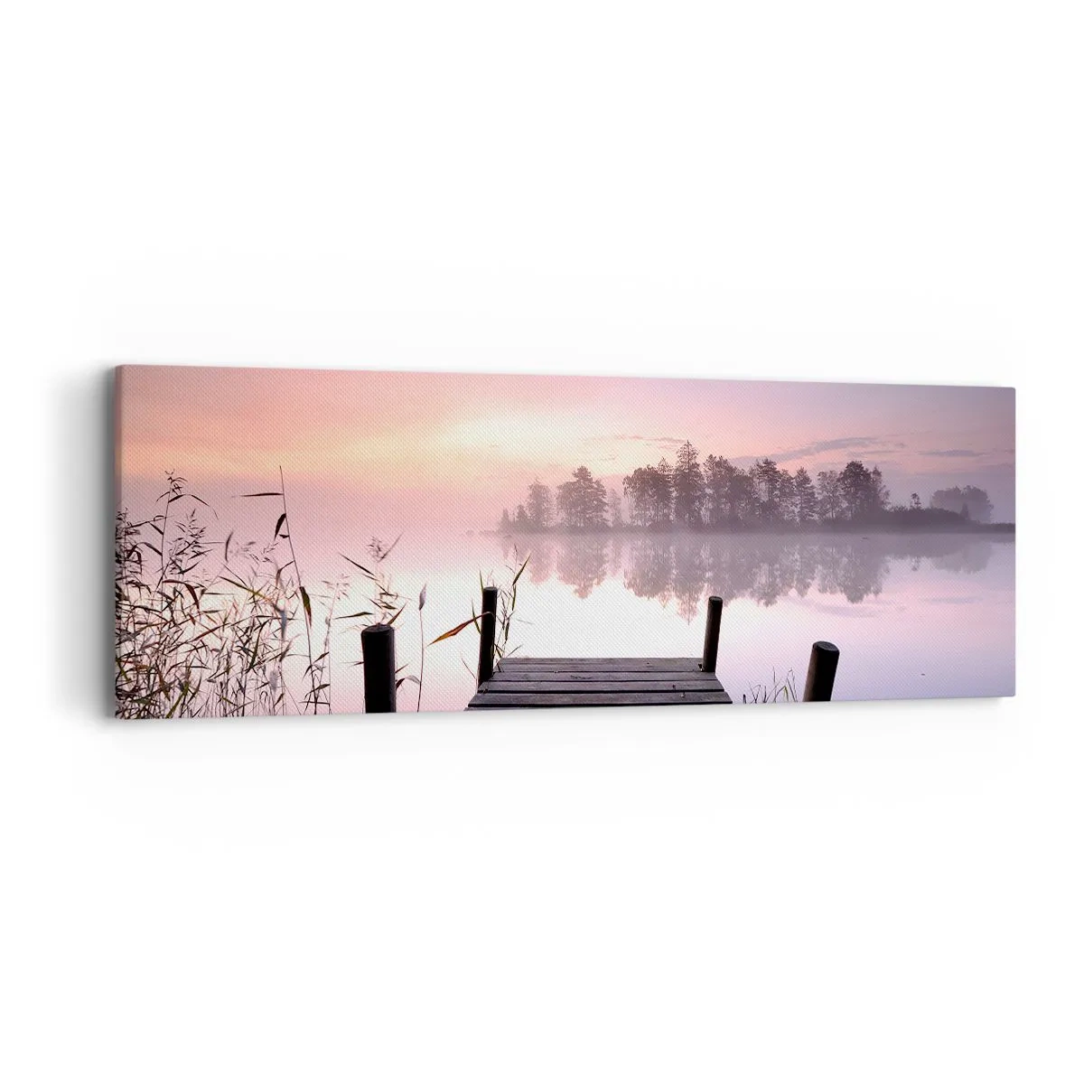 Tablou pe pânză - Din ceața de liliac... - 90x30 cm