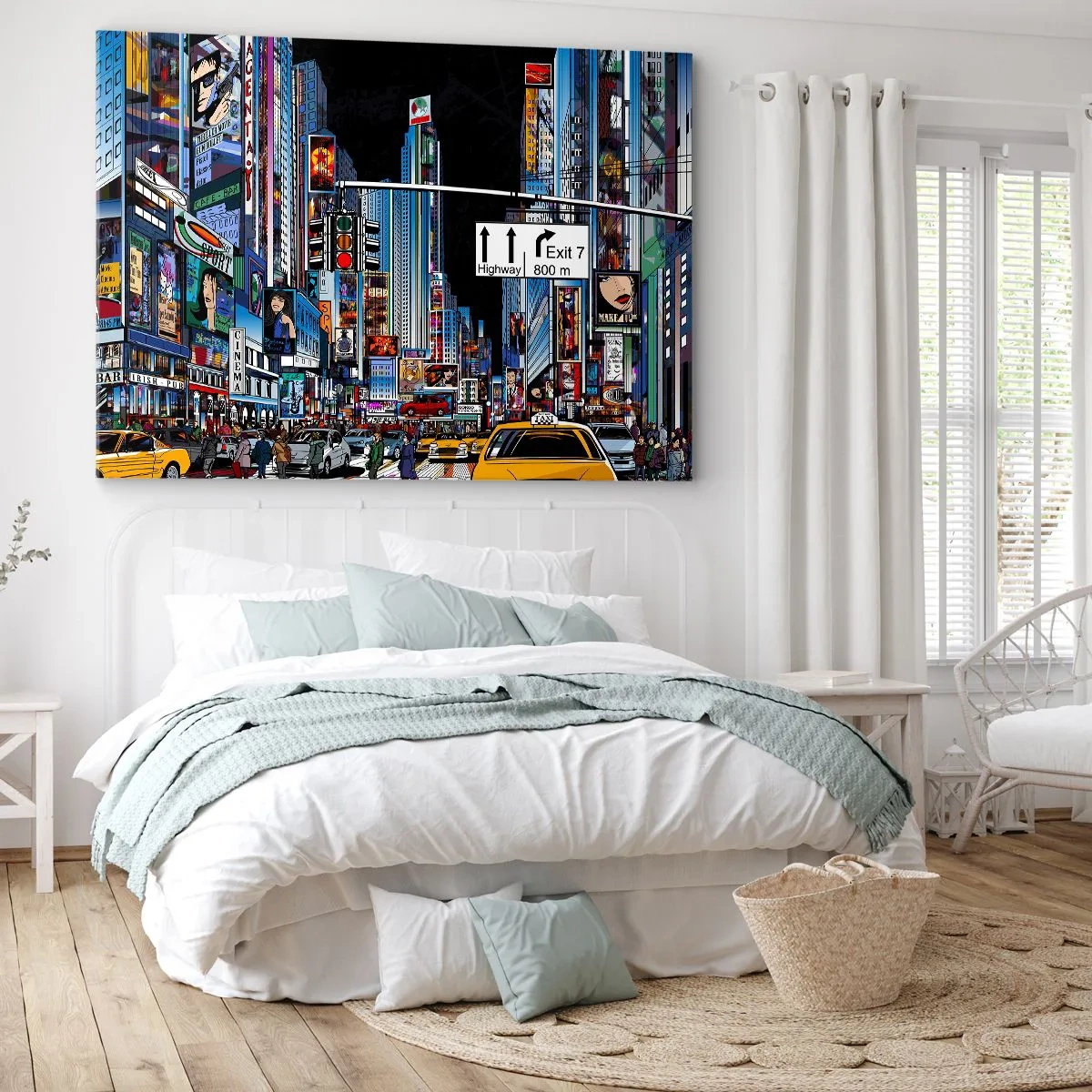 Tablou pe pânză - O noapte mare și comică - 120x80 cm