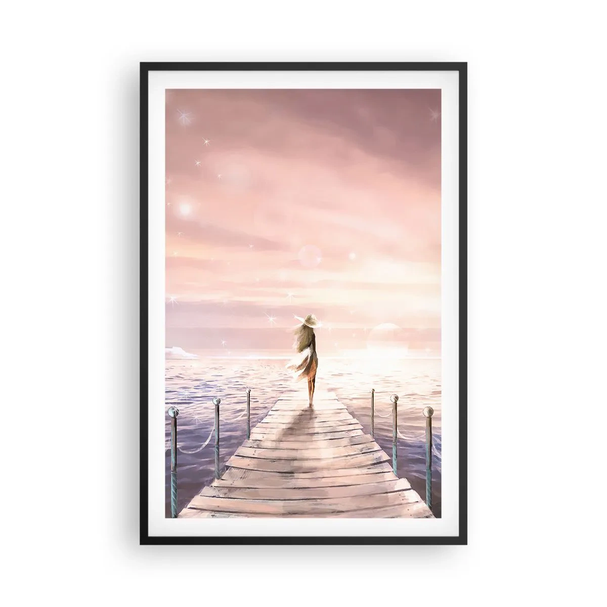 Poster în ramă neagră - În lumina unui vis - 61x91 cm