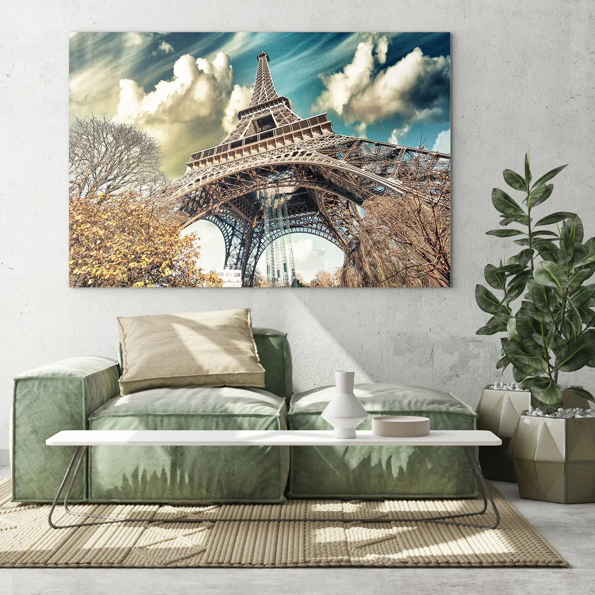 Tablou pe sticlă - Și la Paris, în toamna anului .... - 120x80 cm