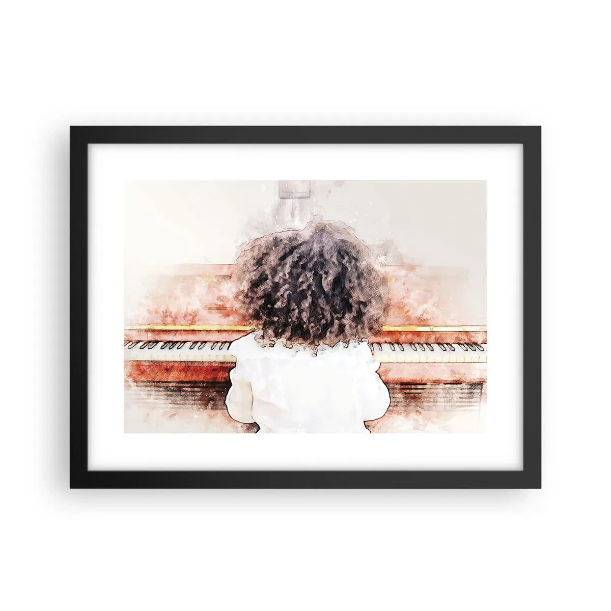Poster în ramă neagră - Într-o lume a muzicii - 40x30 cm