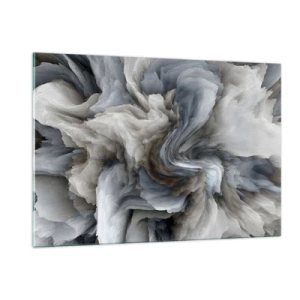 Tablou pe sticlă - Piatră și floare - 120x80 cm