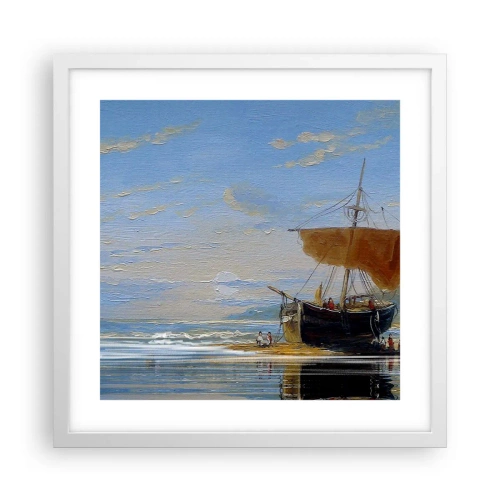 Poster în ramă albă - Apă, pământ, aer - 40x40 cm