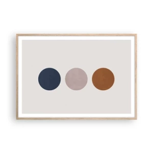 Poster în ramă de stejar deschis - Simbol de excelență - 100x70 cm