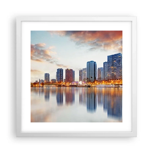 Poster în ramă albă - Calmul monumental al Parisului - 40x40 cm