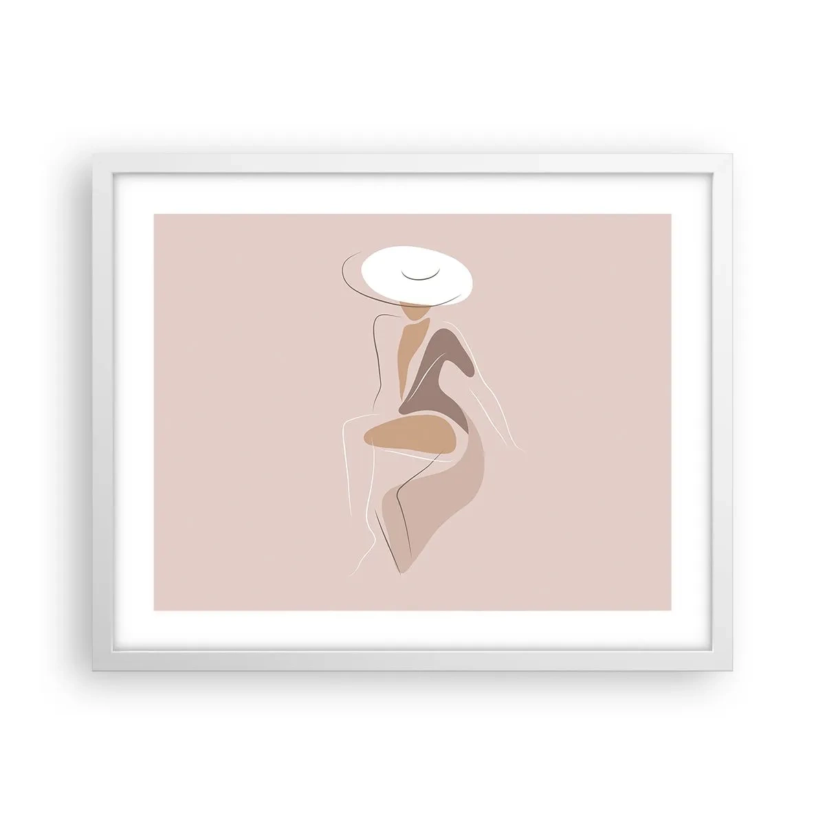 Poster în ramă albă - O doamnă adevărată - 50x40 cm