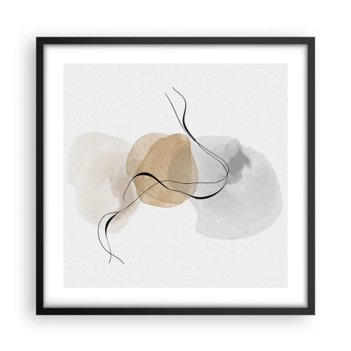 Poster în ramă neagră - Mărgele de aer - 50x50 cm