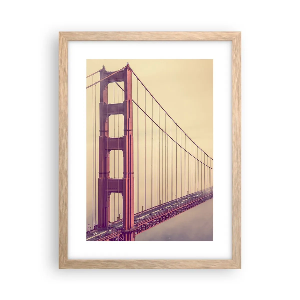 Poster în ramă de stejar deschis - Între cer și pământ - 30x40 cm