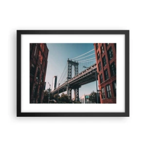 Poster în ramă neagră - În valurile orașului - 40x30 cm