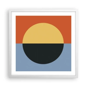Poster în ramă albă - O compoziție de căldură și răcoare - 50x50 cm