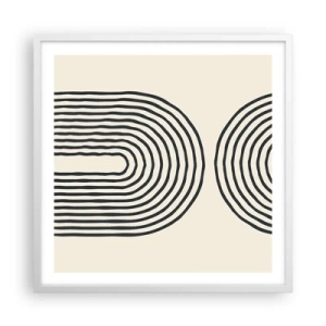 Poster în ramă albă - În curând... - 60x60 cm