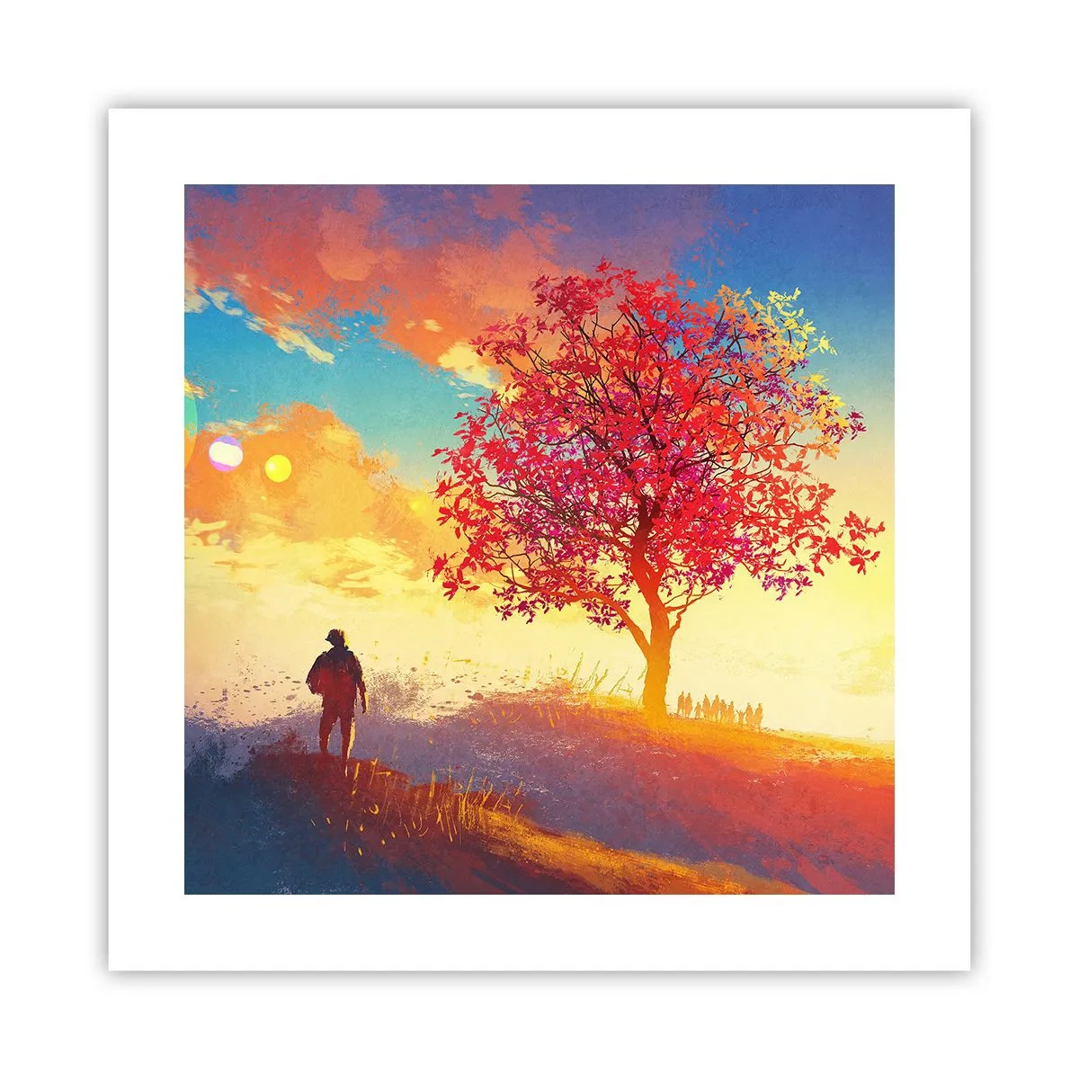 Poster - Pelerin la destinație - 40x40 cm