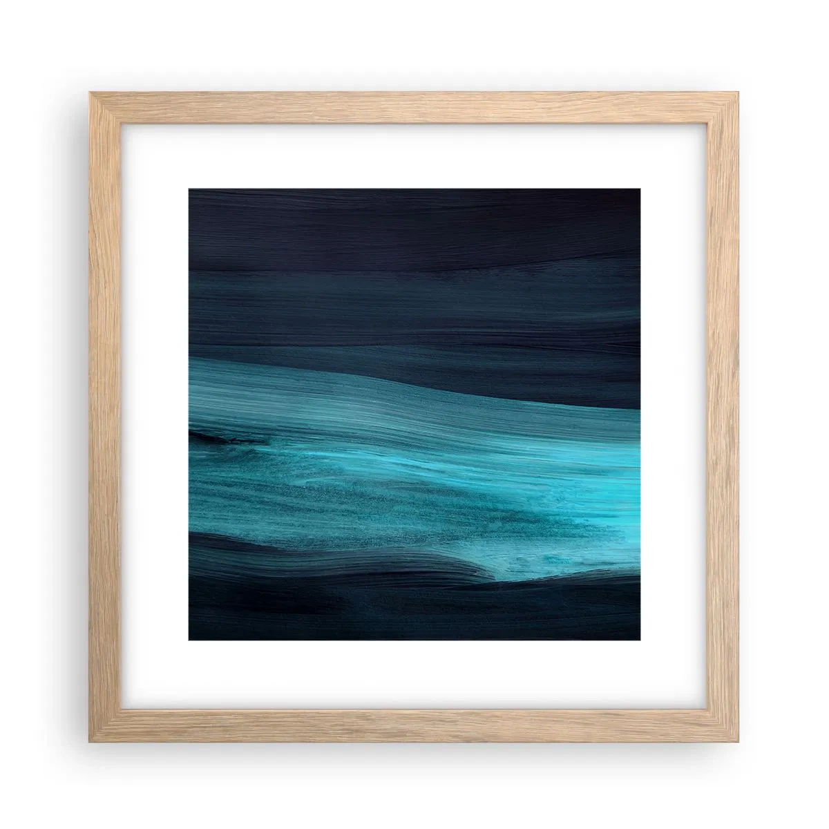 Poster în ramă de stejar deschis - Du-te cu fluxul - 30x30 cm