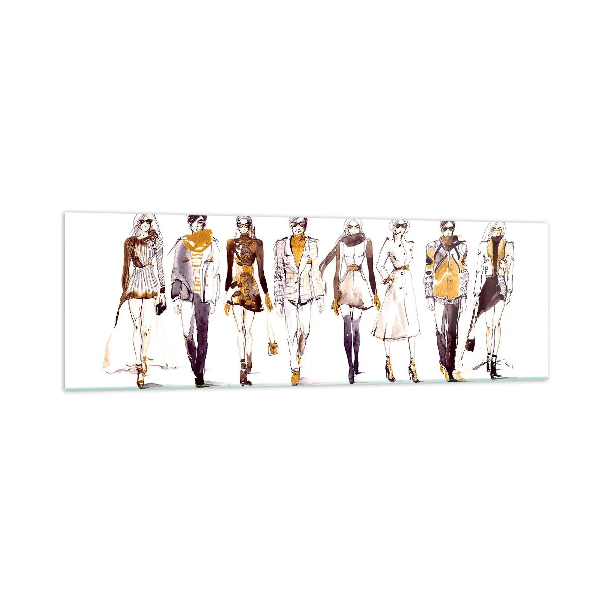 Tablou pe sticlă - Chic discret, eleganță casuală - 160x50 cm