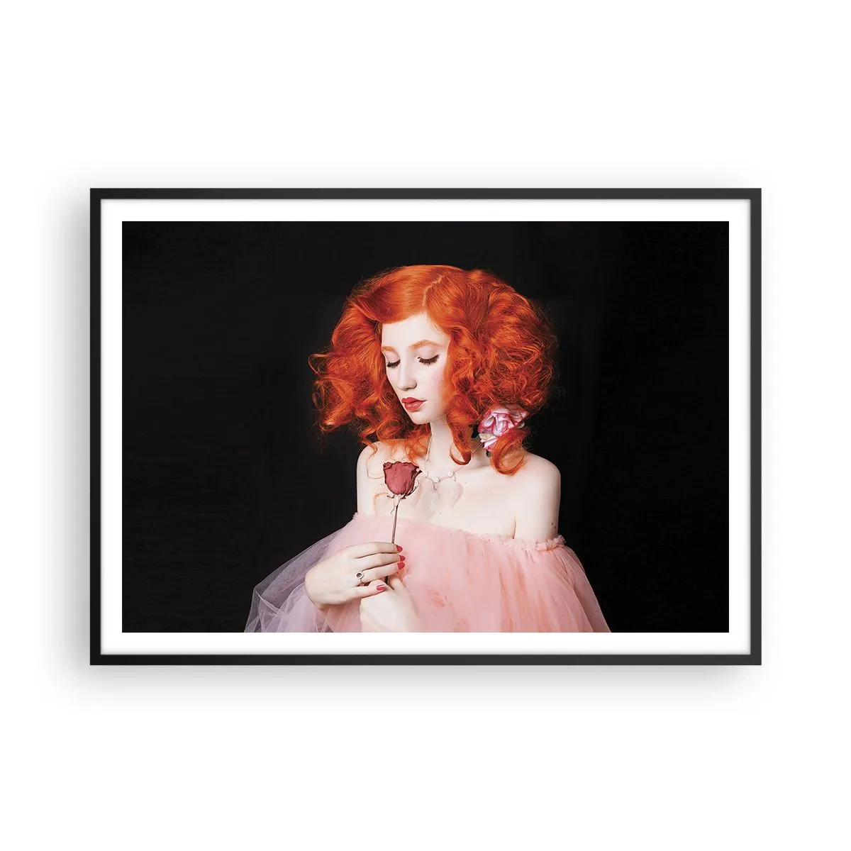 Poster în ramă neagră - În stil baroc - 100x70 cm