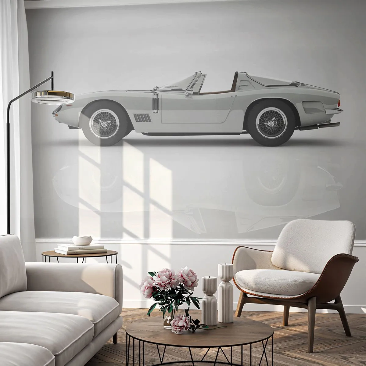 Tapet Premium Sand - Promisiunea distracției - Mașină sport, Cabriolet, Automobile - 350x256 cm