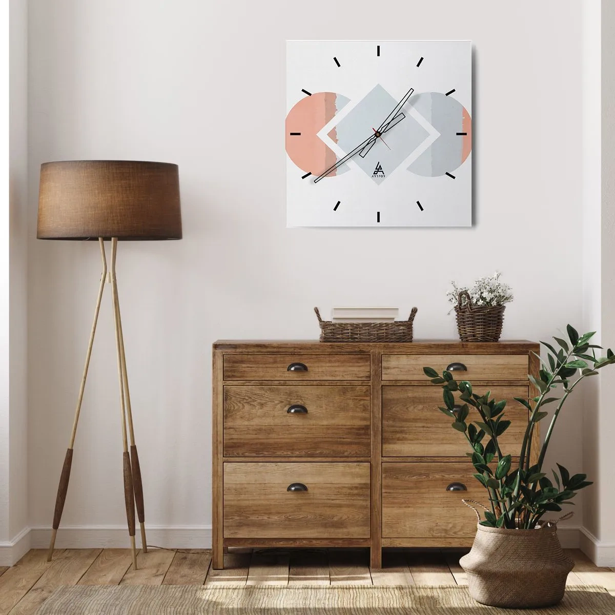 Ceas de perete - Ceas pe sticlă - Situația este clară - 30x30 cm