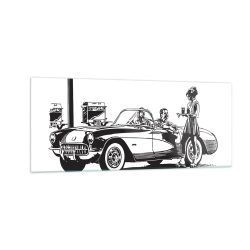 Tablou pe sticlă - 60. - America fără griji - 100x40 cm