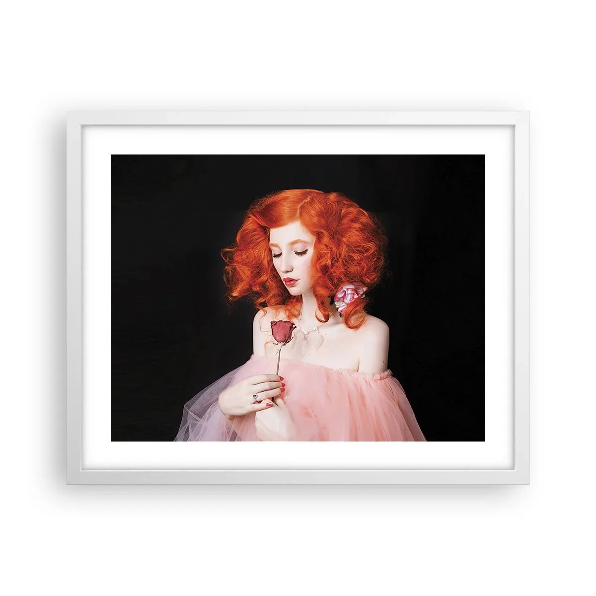 Poster în ramă albă - În stil baroc - 50x40 cm