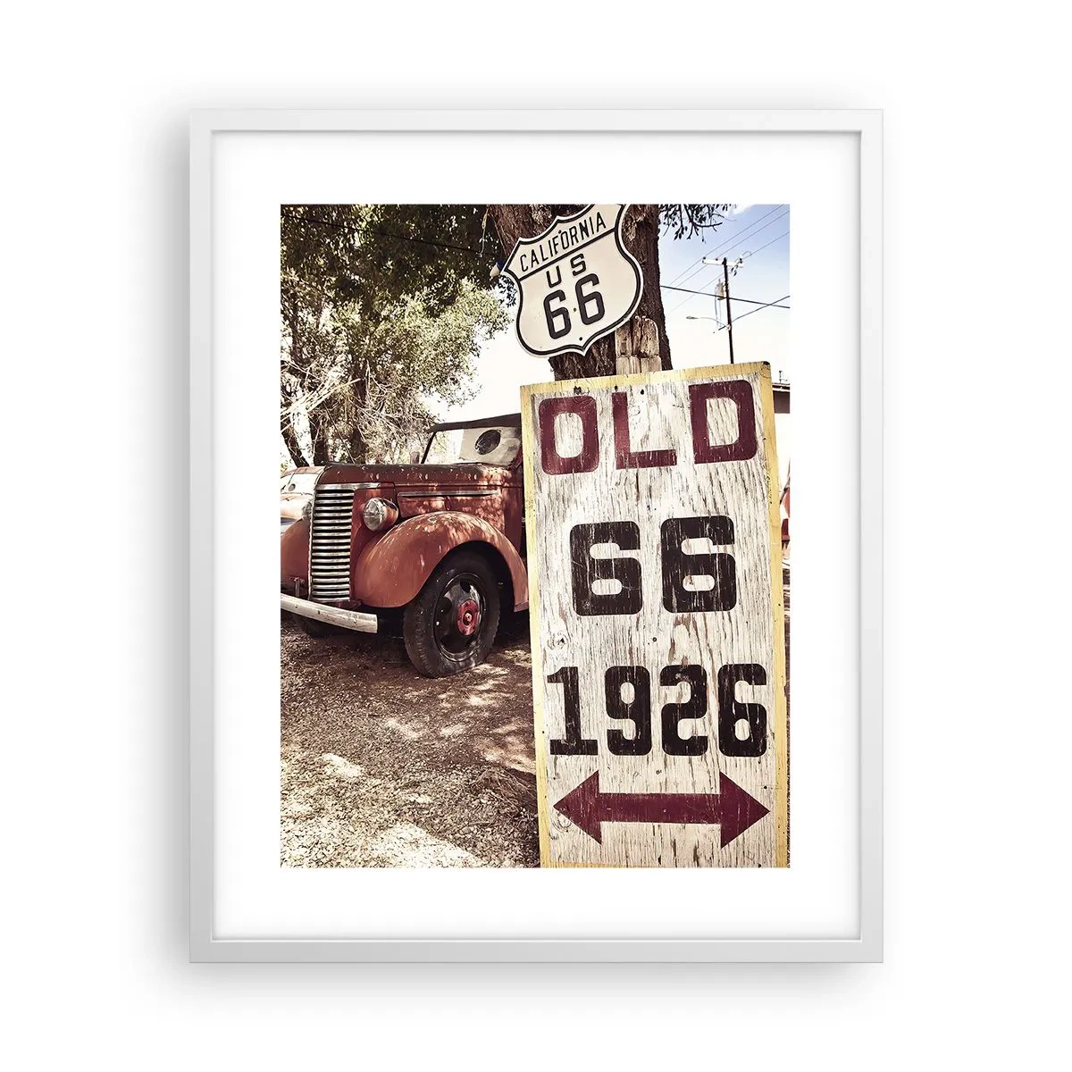 Poster în ramă albă - O legendă provincială americană - 40x50 cm