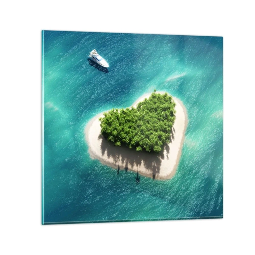 Tablou pe sticlă - Iubesc vara - 40x40 cm