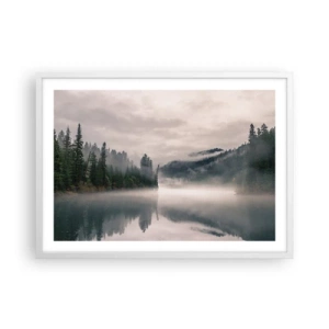 Poster în ramă albă - În reverie, în ceață - 70x50 cm