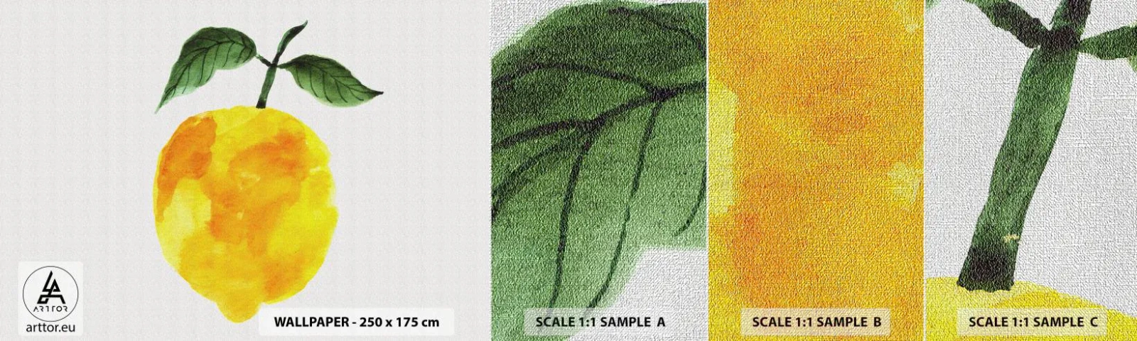 Mostră tapet Premium Canvas - Cum să simțiți gustul soarelui - Lămâie, Bucătărie, Fructe - 100x30 cm