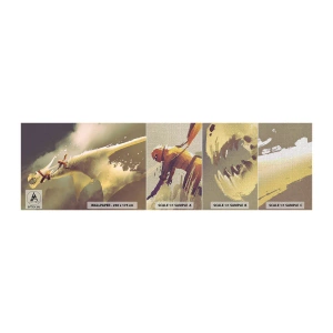 Mostră tapet Premium Canvas - Salvăm lumea - Abstracția, Fantezie, balaur - 100x30 cm