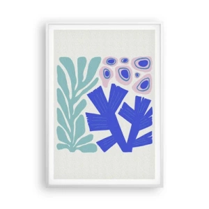 Poster în ramă albă - Grădină subacvatică - 70x100 cm