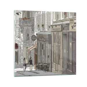 Tablou pe sticlă - Bucurii urbane - 50x50 cm