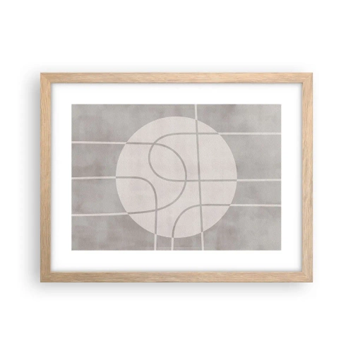 Poster în ramă de stejar deschis - Circular și drept înainte - 40x30 cm