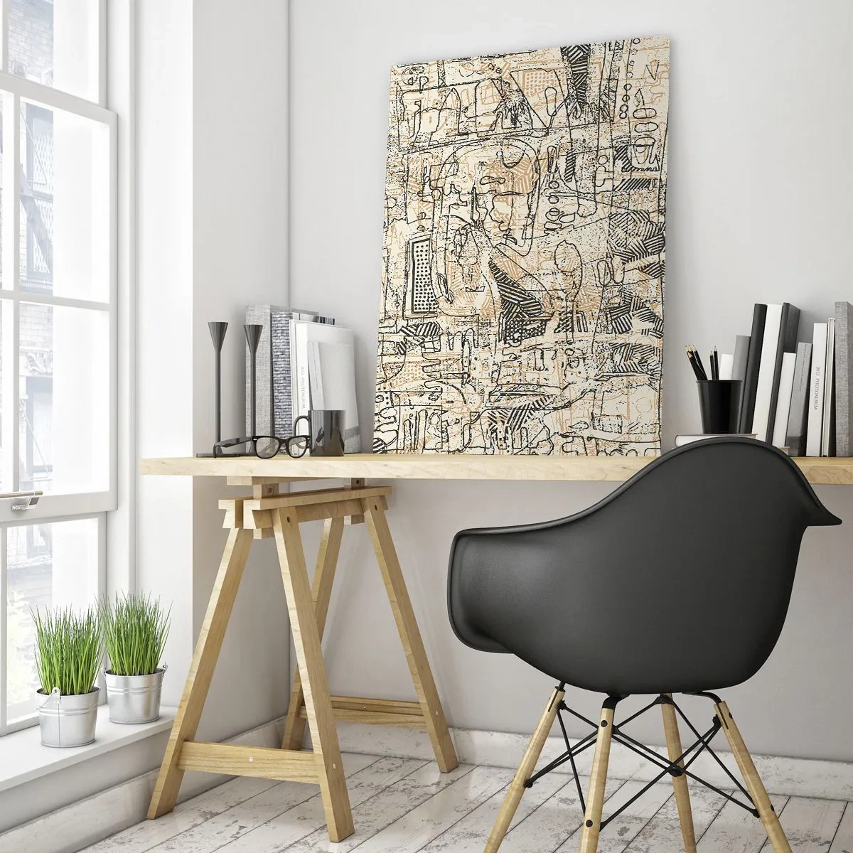 Tablou pe sticlă - Așteaptă să fie descifrat - 50x70 cm