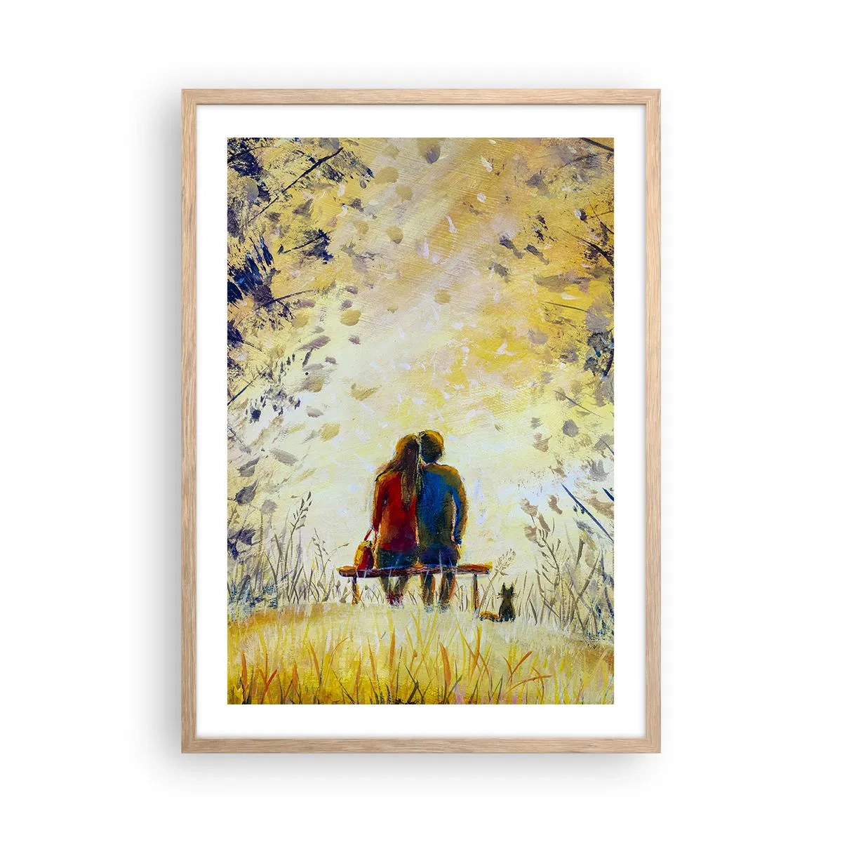 Poster în ramă de stejar deschis - Un moment magic - 50x70 cm