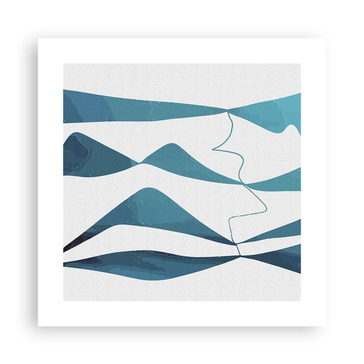 Poster - Abstracție: relație turcoaz - 40x40 cm