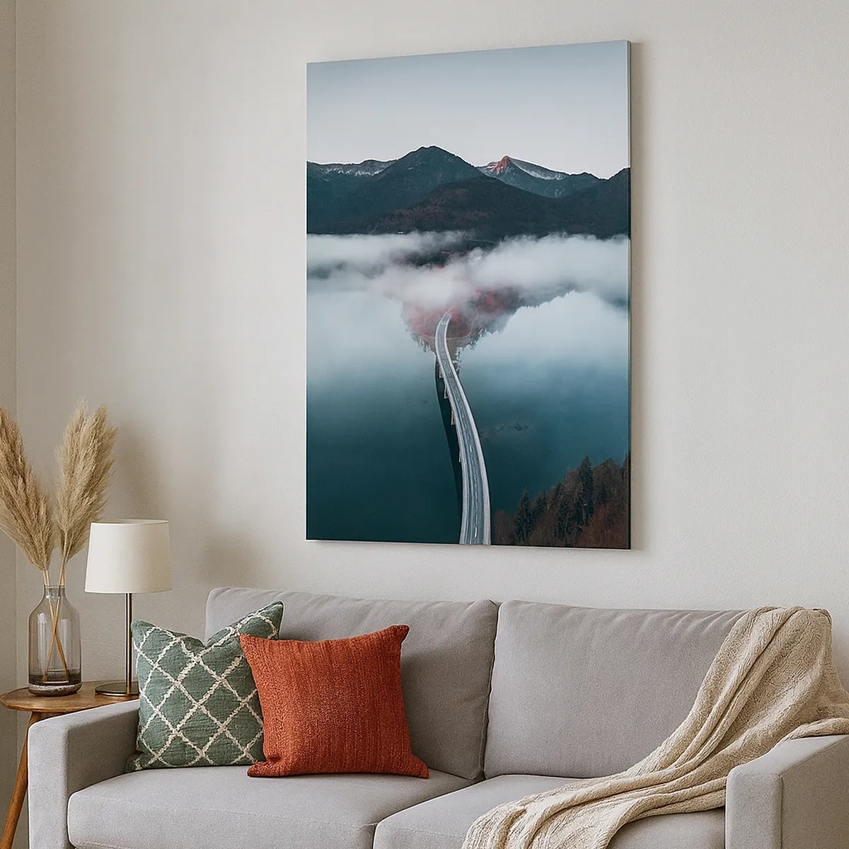 Tablou pe pânză - Peste o apă netedă ca o oglindă - 50x70 cm