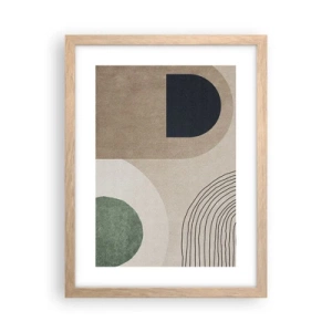 Poster în ramă de stejar deschis - Blândețea ovalului - 30x40 cm