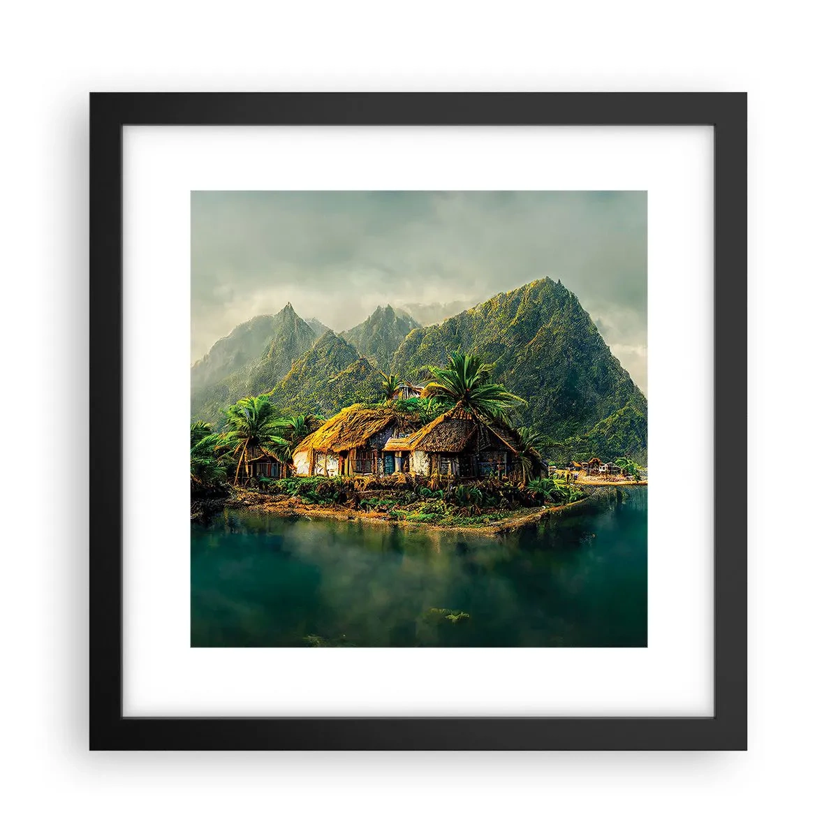 Poster în ramă neagră - Paradisul tropical - 30x30 cm