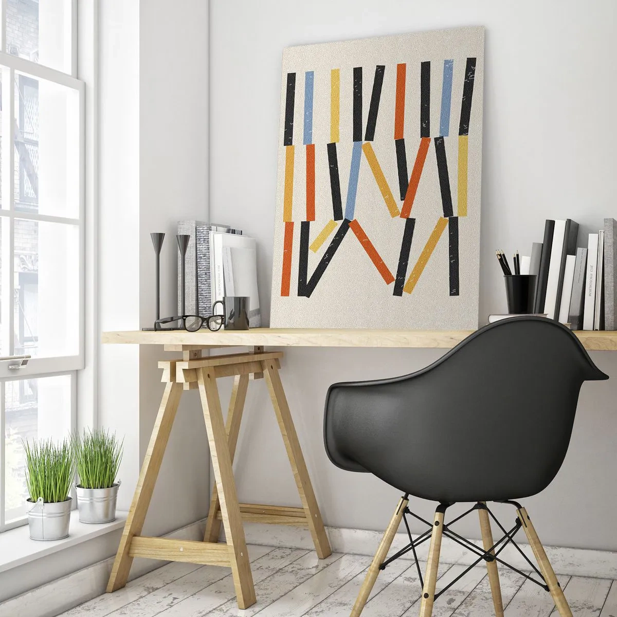 Tablou pe sticlă - Compoziție la nivel - 80x120 cm