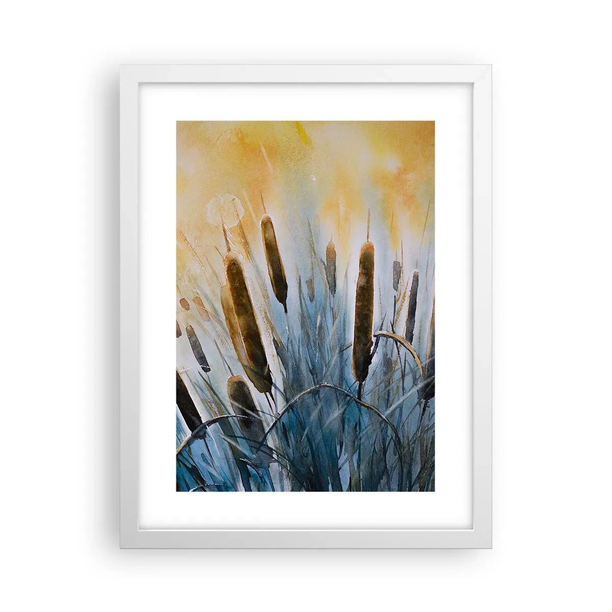 Poster în ramă albă - Răcoarea apei, căldura soarelui - 30x40 cm