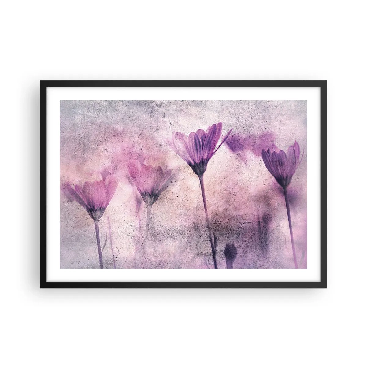 Poster în ramă neagră - Un vis de flori - 70x50 cm