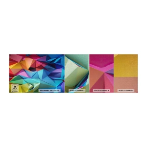 Mostră tapet Premium Canvas - Origami de curcubeu - Abstracția, 3D, Grafică - 100x30 cm