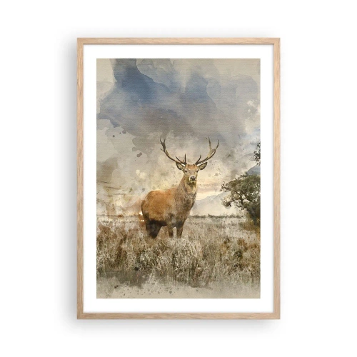 Poster în ramă de stejar deschis - Demnitate - putere - măreție - 50x70 cm