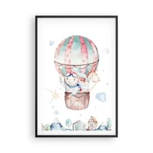 Poster în ramă neagră - Ne vom întoarce în curând! - 61x91 cm