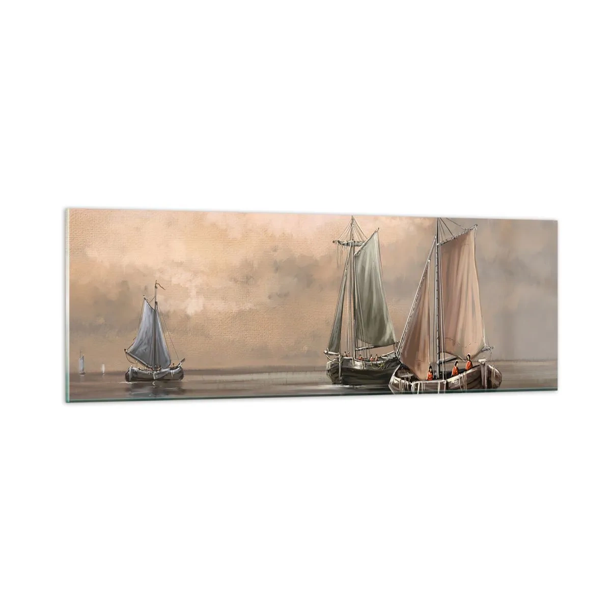 Tablou pe sticlă - Întoarcerea marinarilor - 90x30 cm