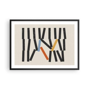 Poster în ramă neagră - Domino - compoziție - 70x50 cm