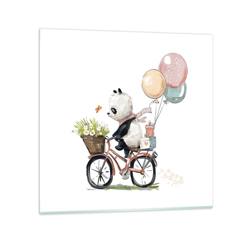 Tablou pe sticlă - O zi fericită - 30x30 cm