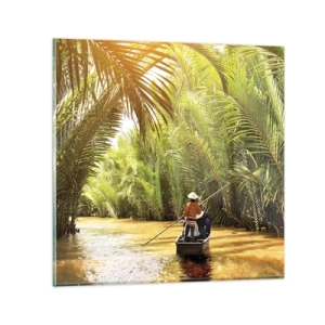 Tablou pe sticlă - Prin cheile din palmieri - 70x70 cm