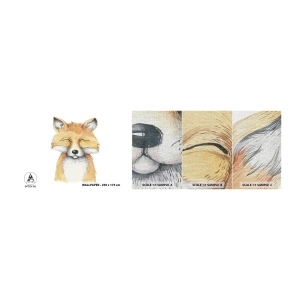 Mostră tapet Premium Canvas - Mofturi de vulpe - Pentru copii, Vulpe, Prietenie - 100x30 cm